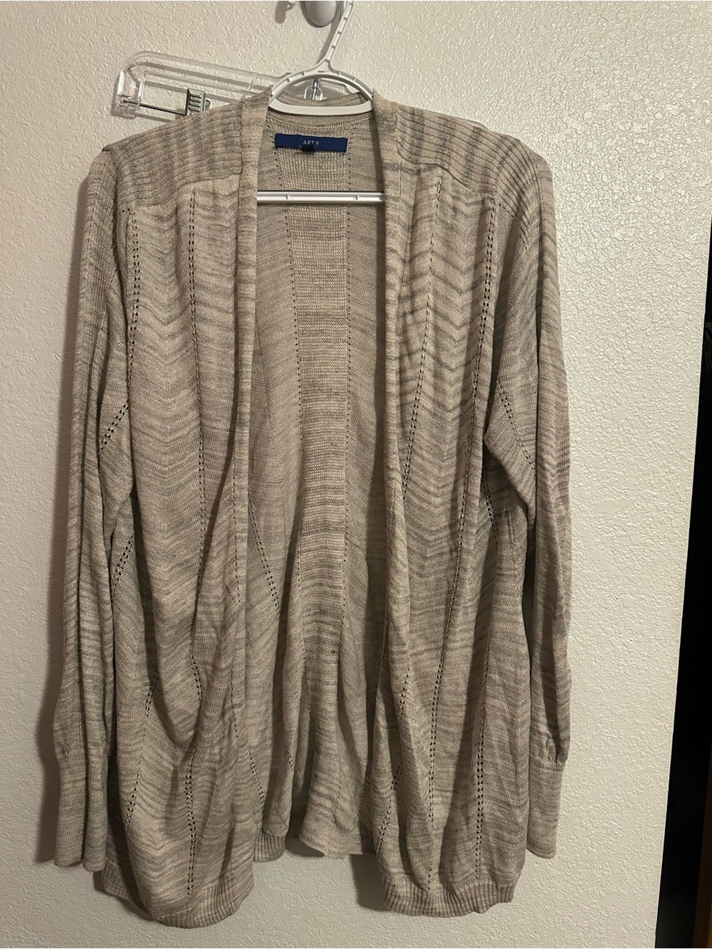 Apt. 9 Neutral Open-Front Knit Cardigan